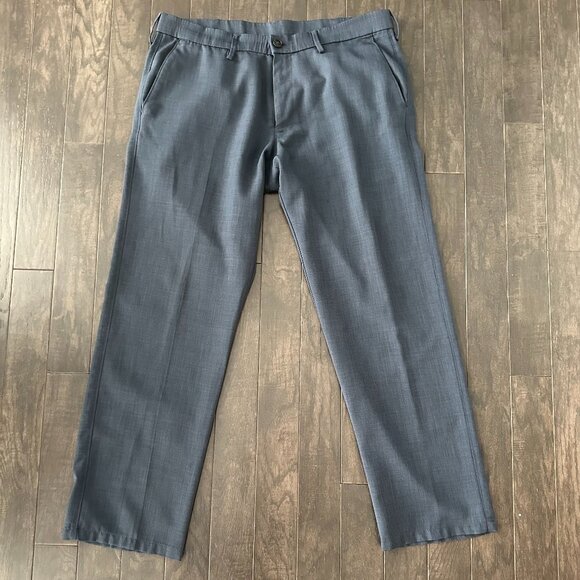 Haggar H26 Blue/Grey Men's 36W x 30L Dress Pants - Picture 1 of 13